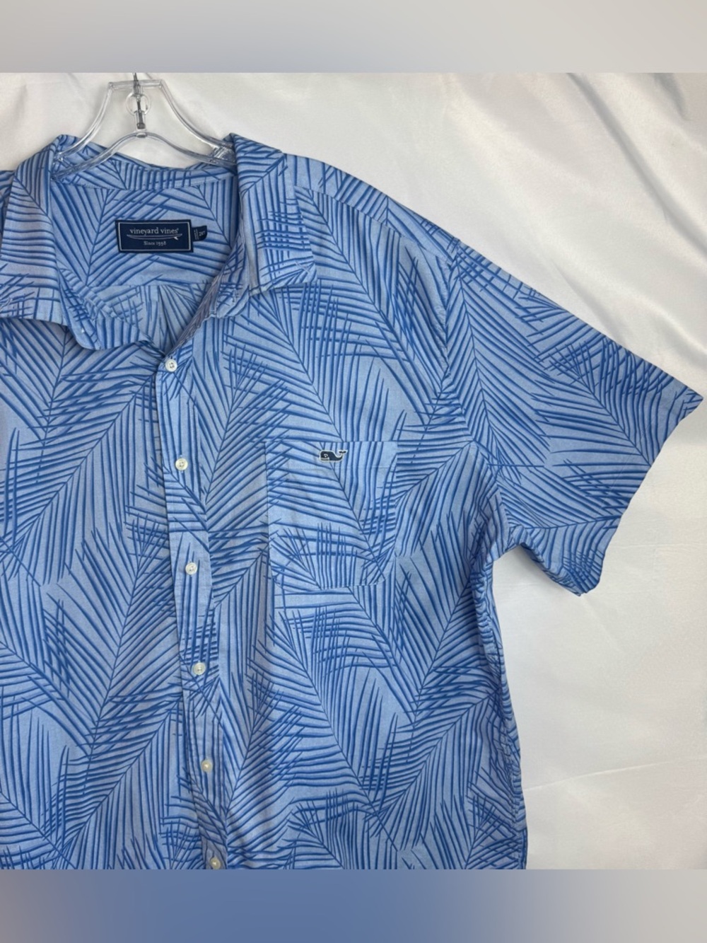 Vineyard Vines Casual Floral Shirt Short Sleeve Button Down Men’s 2XT Stretch